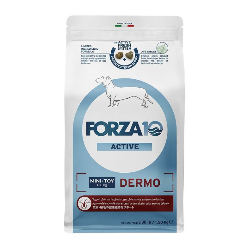 【FORZA10 フォルツァディエイチ】デルモ アクティブ ミニ 皮膚ケア 1.5kg